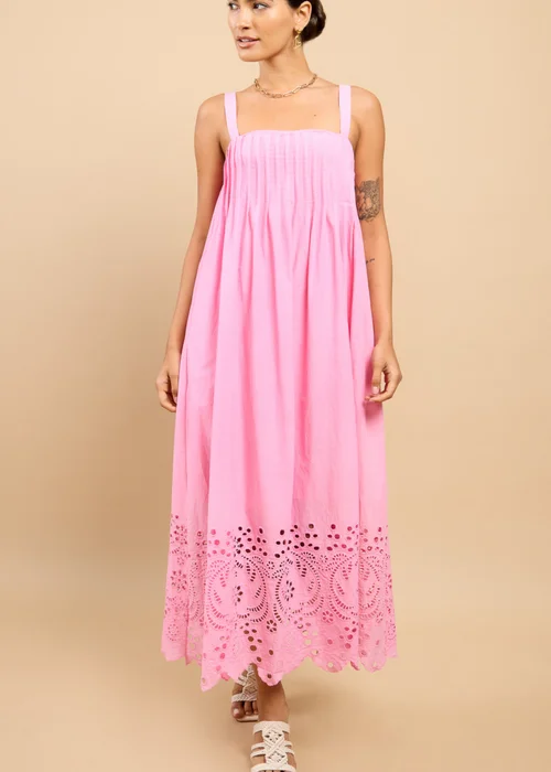 Little Mistress Pink Embroidered Hem Midaxi Dress Vicky Pattison EDIT - 10 Image 6
