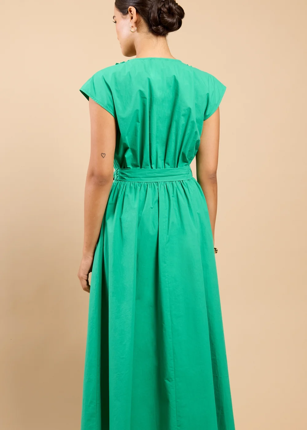 Little Mistress Green Frill Detail Midaxi Dress - 10 Image 2