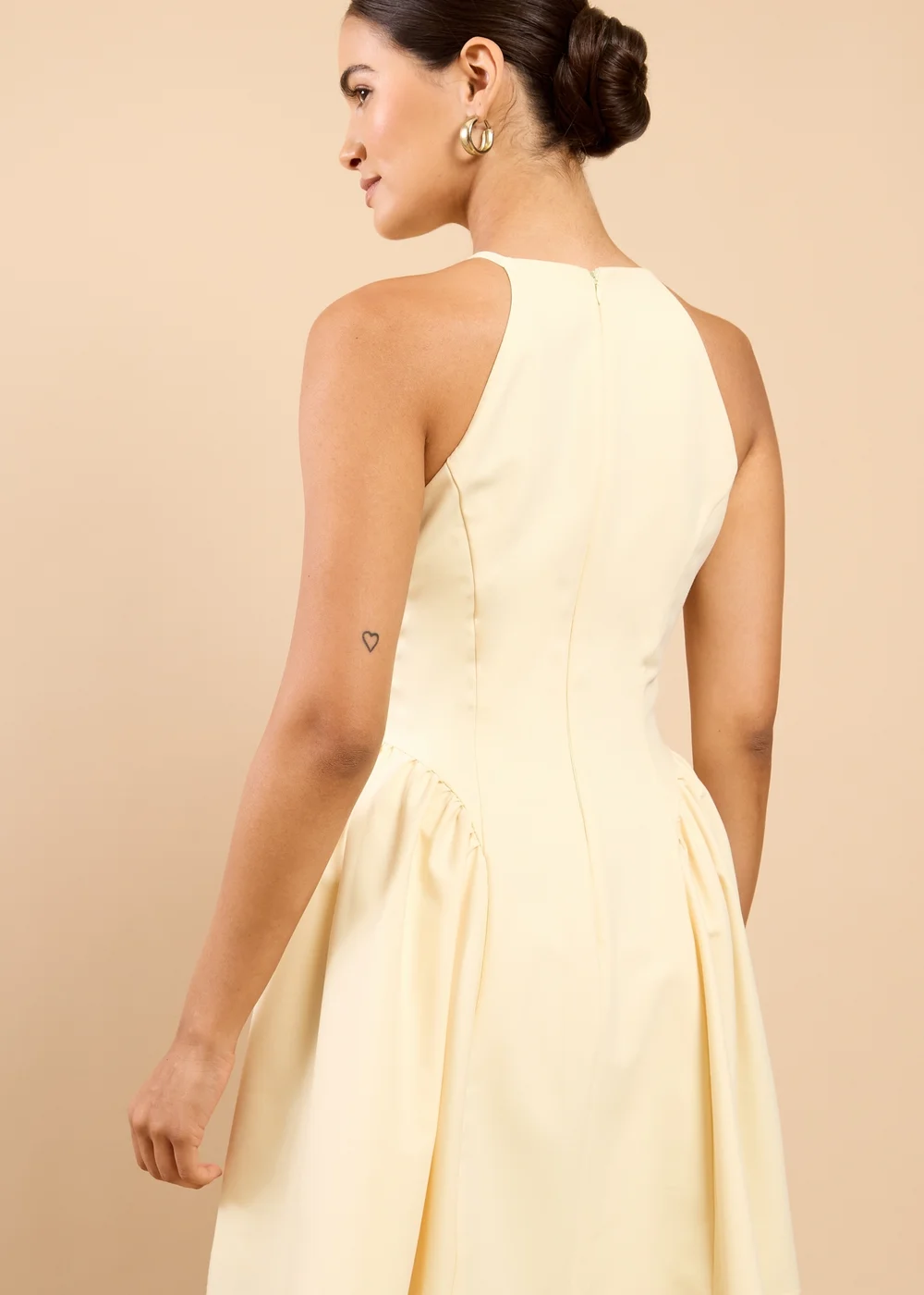 Little Mistress Lemon Tie Detail Mini Dress - 14 Image 2