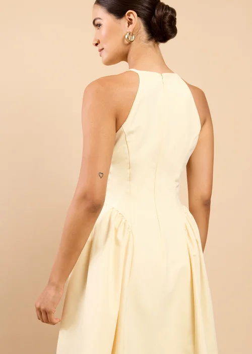 Little Mistress Lemon Tie Detail Mini Dress - 14 Image 2