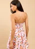 Little Mistress Lilac Floral Print Bandeau Mini Dress - 8 Image 2