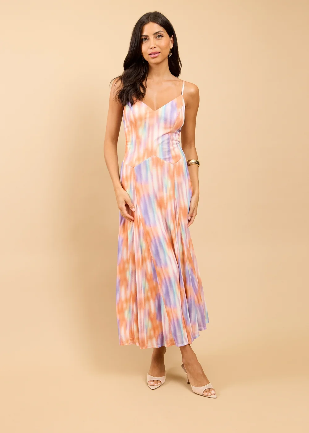 Little Mistress Blur Print Maxi Dress - 18 Image 1