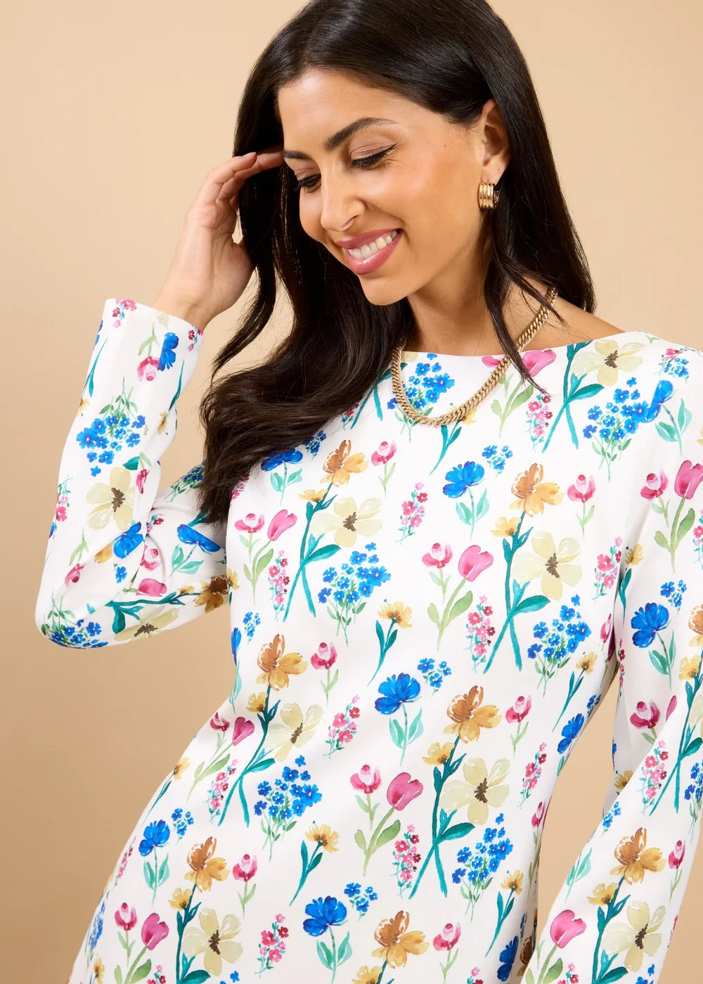 Little Mistress Floral Print Mini Dress - 14 Image 3