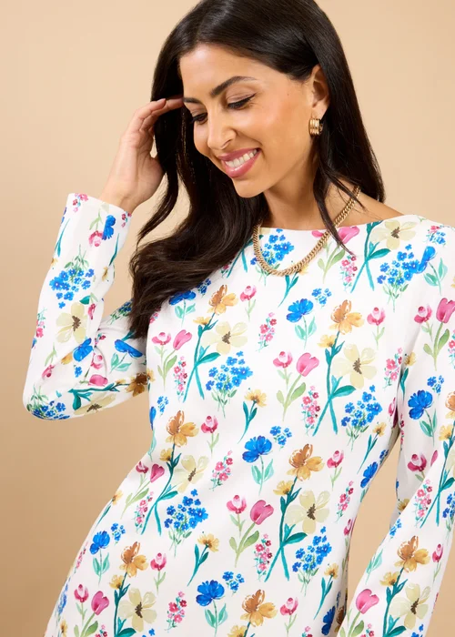 Little Mistress Floral Print Mini Dress - 14 Image 3