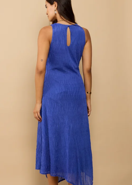 Little Mistress Blue Textured Midaxi Dress - 16 Image 2