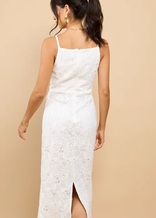 Little Mistress White Crochet Midaxi Dress - 8 Image 2