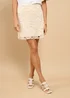 Little Mistress Beige Crochet Mini Skirt - 14 Image 4
