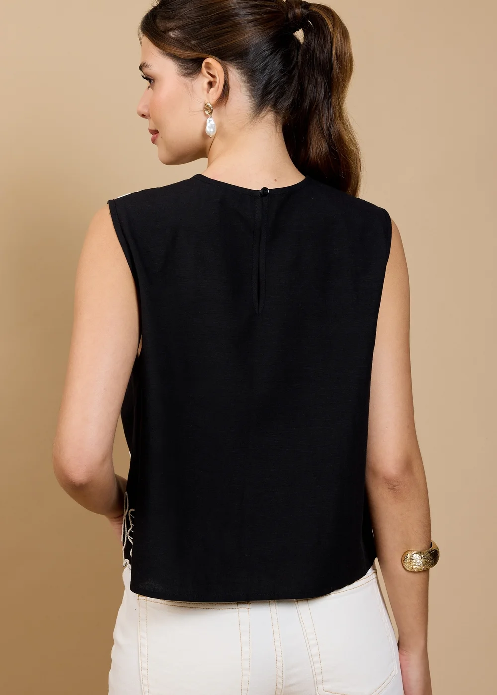 Little Mistress Black Cornelli Top - S Image 2