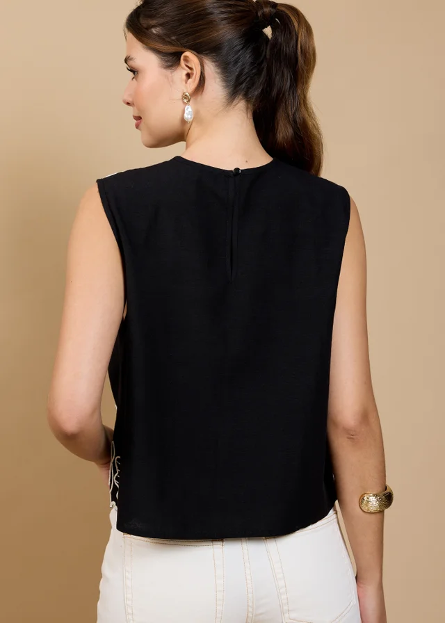 Little Mistress Black Cornelli Top