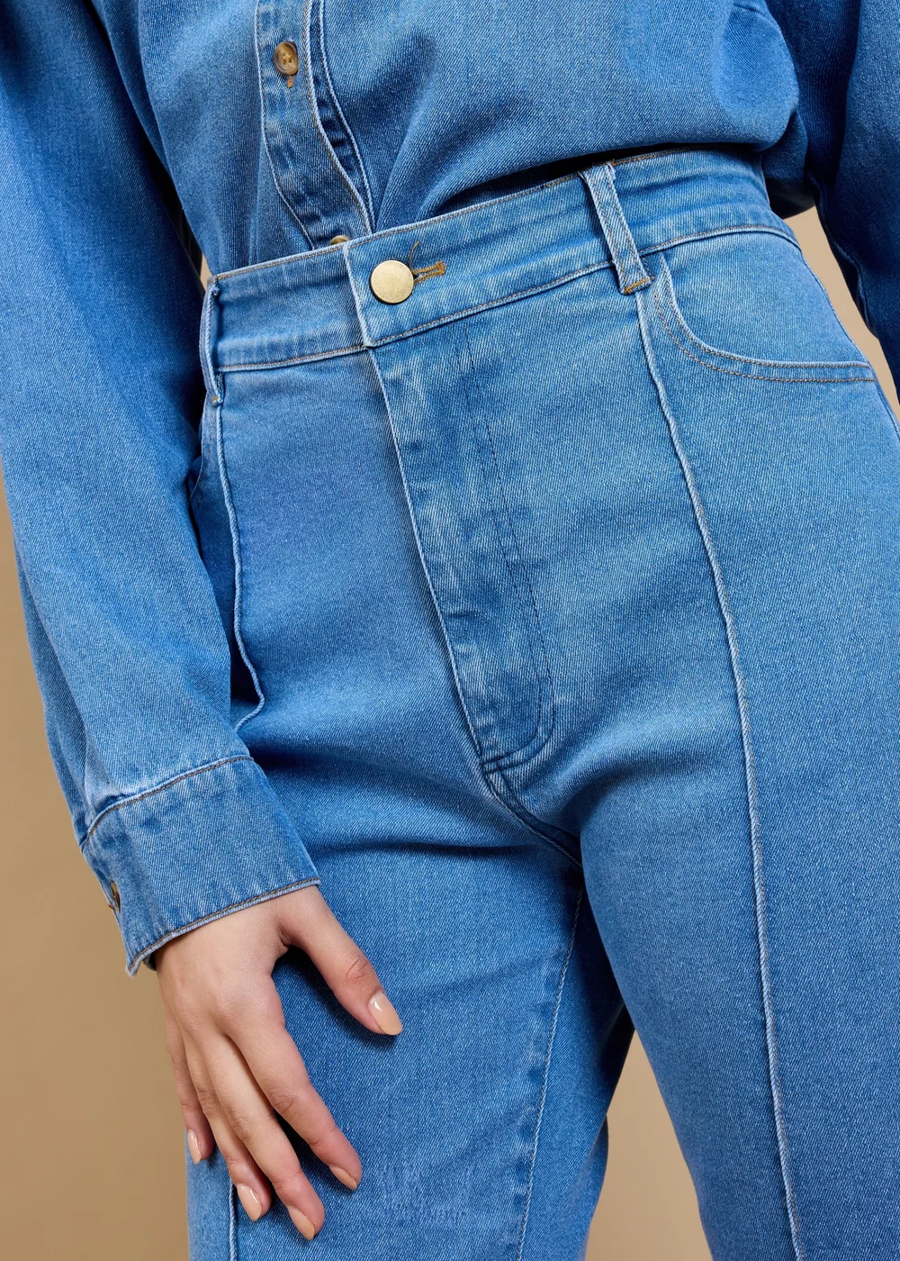 Little Mistress Blue Wide Leg Jeans Vicky Pattison EDIT - 14 Image 3
