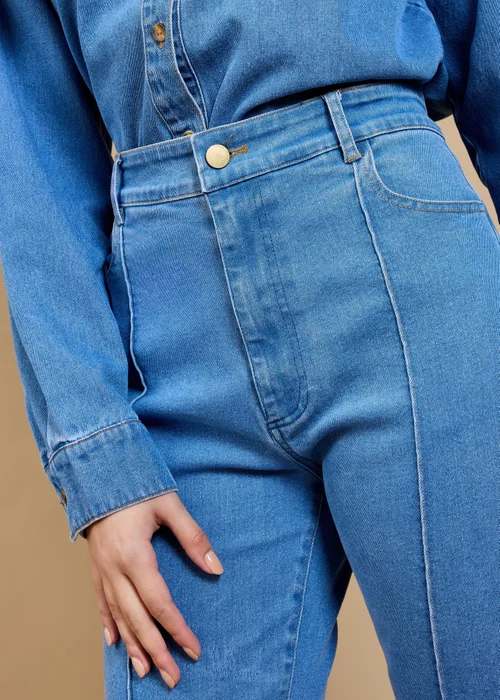 Little Mistress Blue Wide Leg Jeans Vicky Pattison EDIT - 14 Image 3