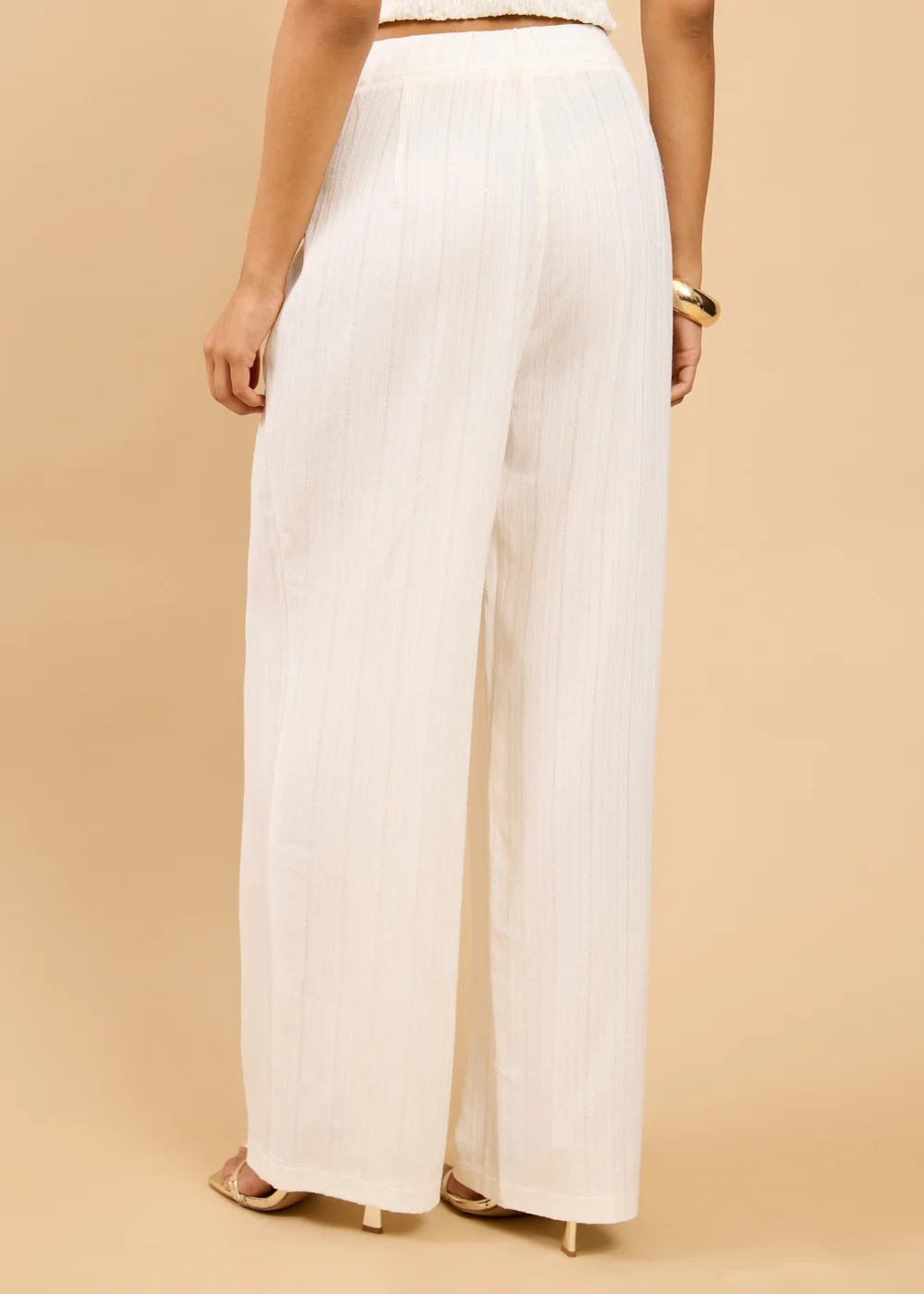 Little Mistress White Wide Leg Trousers Vicky Pattison EDIT - 10 Image 2