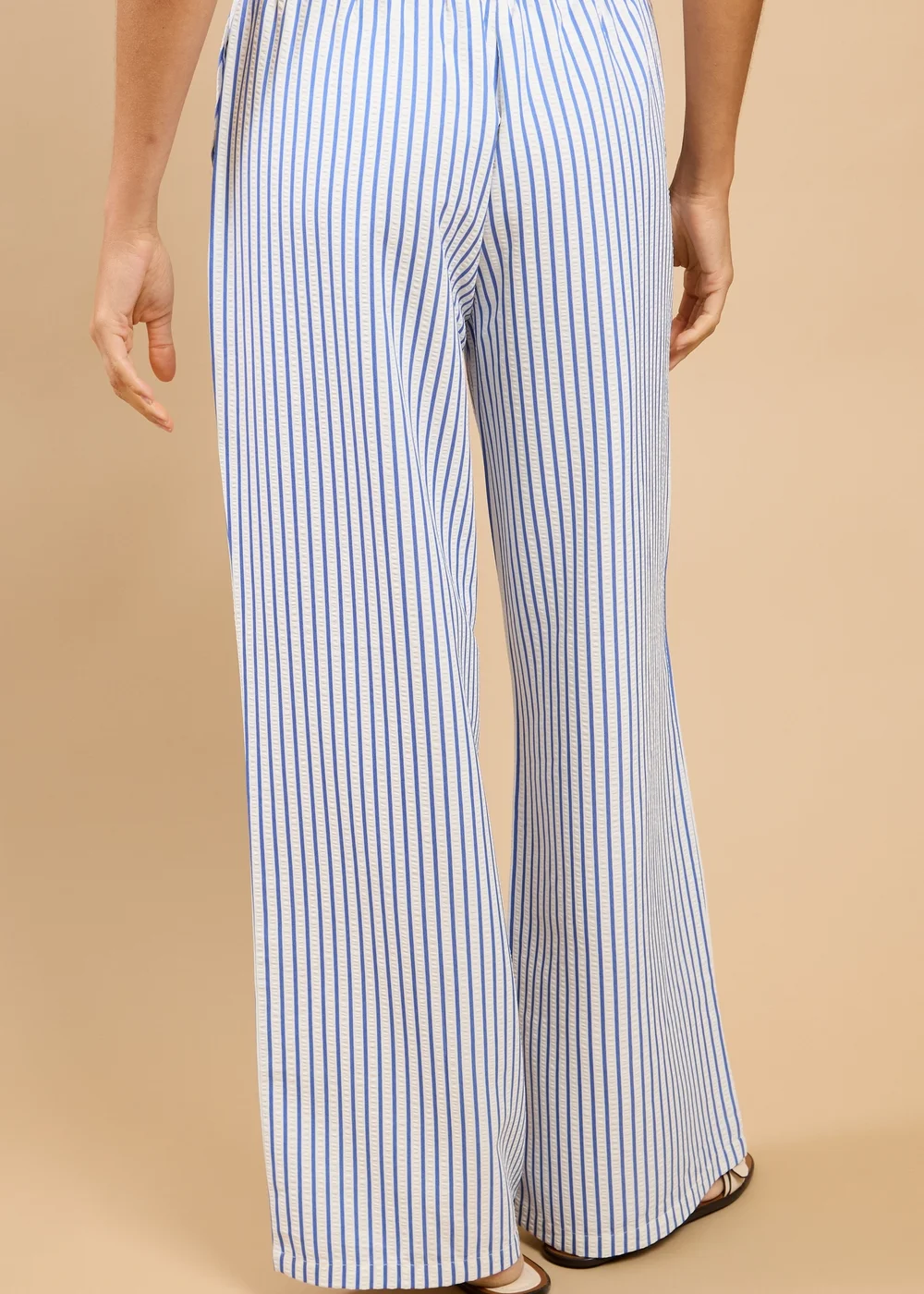 Little Mistress Blue Stripe Wide Leg Trousers Vicky Pattison EDIT - XL Image 2
