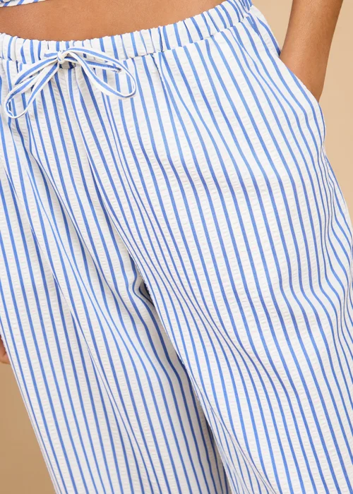 Little Mistress Blue Stripe Wide Leg Trousers Vicky Pattison EDIT - XL Image 3