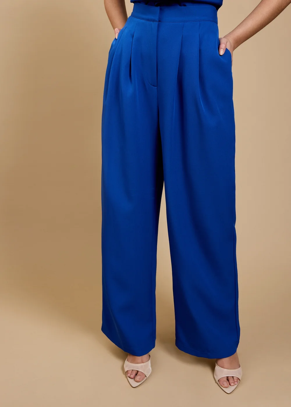 Little Mistress Blue Wide Leg Trousers - 10 Image 4