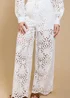 Little Mistress White Broderie Trousers - M Image 4