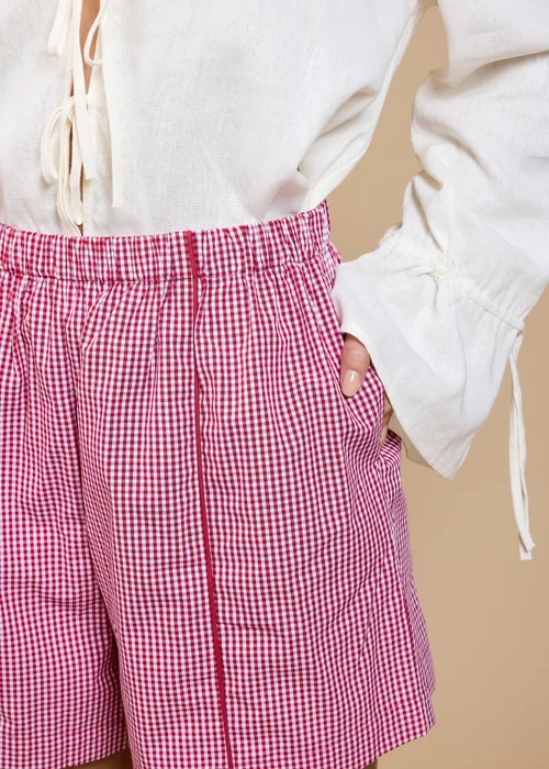 Little Mistress Red Gingham Shorts - L Image 3