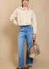 Little Mistress Beige Crop Shirt - M Image 4
