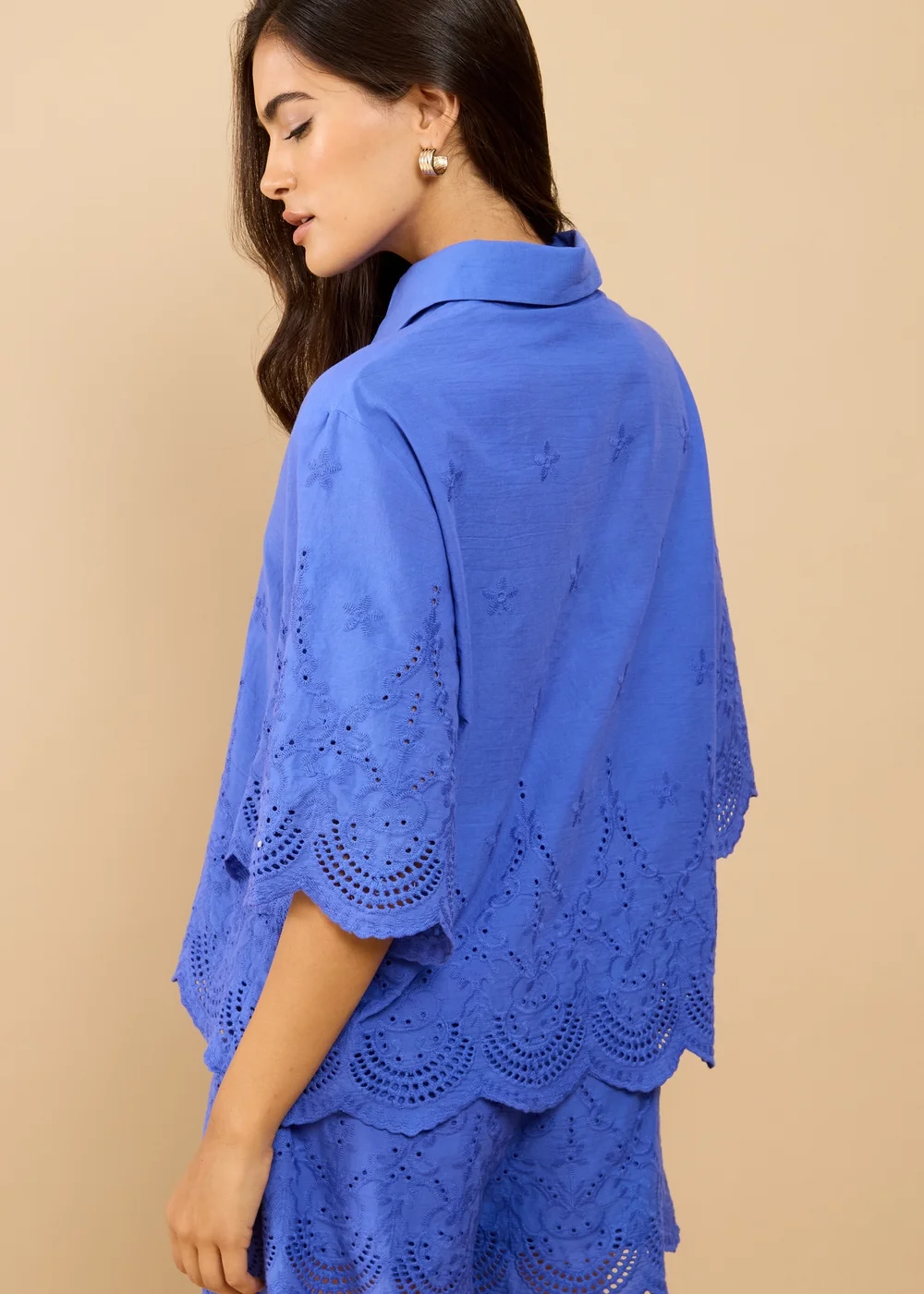 Little Mistress Blue Embroidered Shirt - XL Image 2