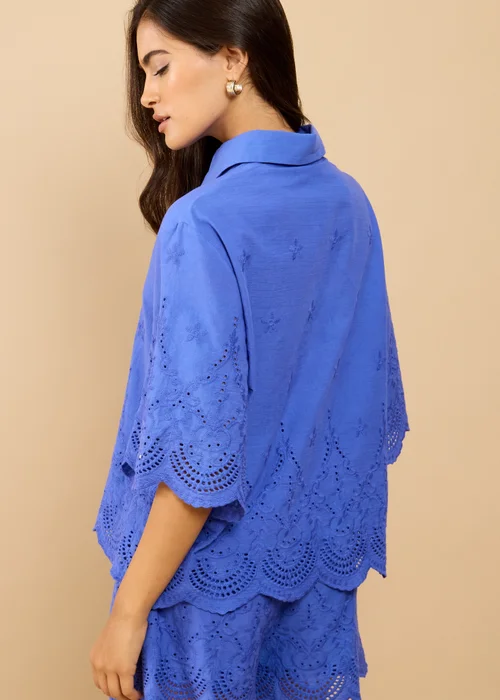 Little Mistress Blue Embroidered Shirt - XL Image 2
