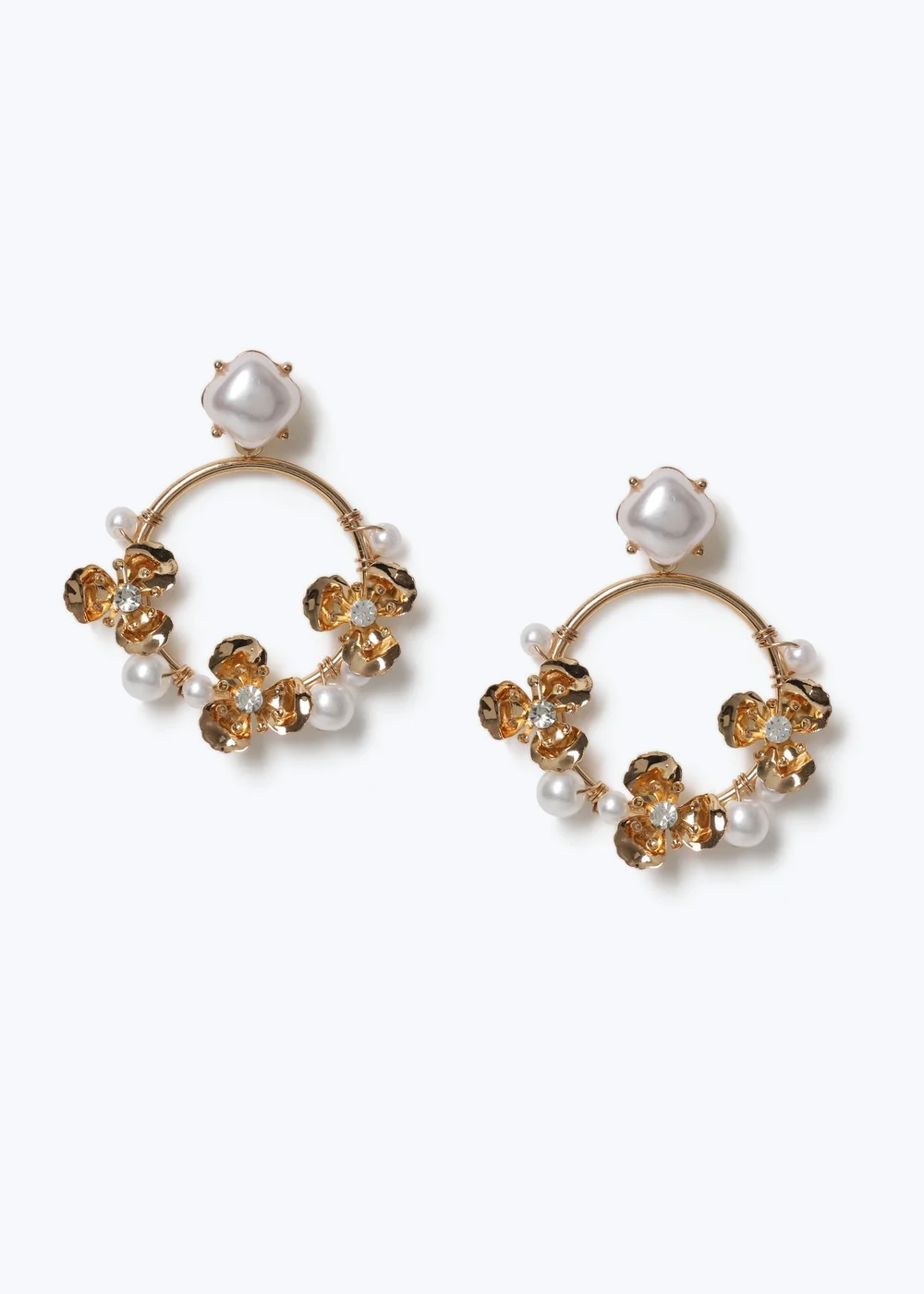 Muse Gold Statement Drop Earring - One Size Image 1