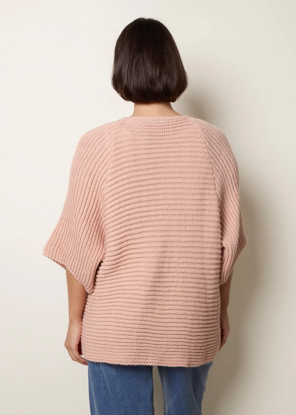 Blue Vanilla Pink Edge To Edge Rib Cardigan - One Size Image 4
