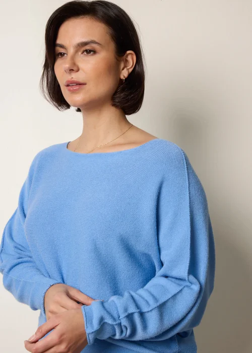 Blue Vanilla Blue Round Neck Jumper - One Size Image 1