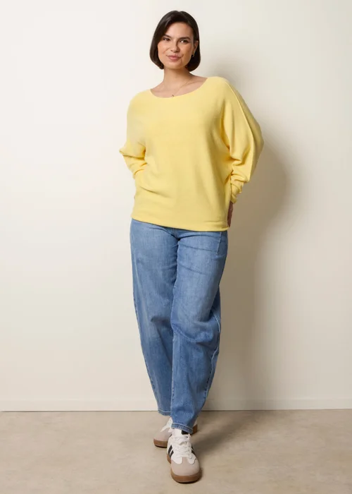 Blue Vanilla Yellow Round Neck Jumper - One Size Image 2