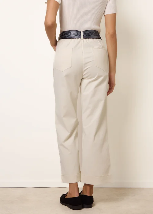 Blue Vanilla White Scarf Belt Trousers - XL Image 4
