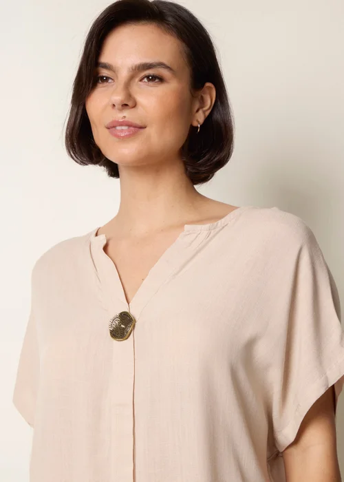 Blue Vanilla Stone Short-Sleeve Tunic Top - M/L Image 3