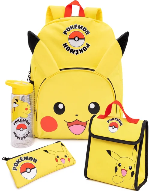 Vanilla Underground Pokemon Boys Yellow Pikachu 4 Piece Backpack Set - One Size Image 1