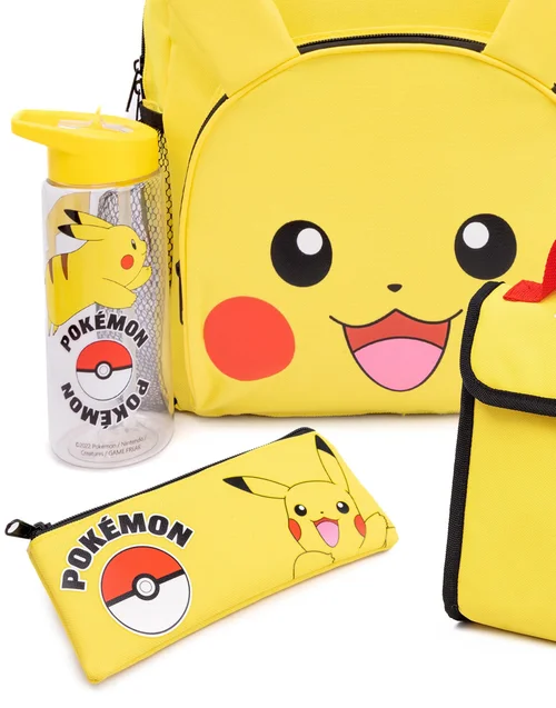 Vanilla Underground Pokemon Boys Yellow Pikachu 4 Piece Backpack Set - One Size Image 2