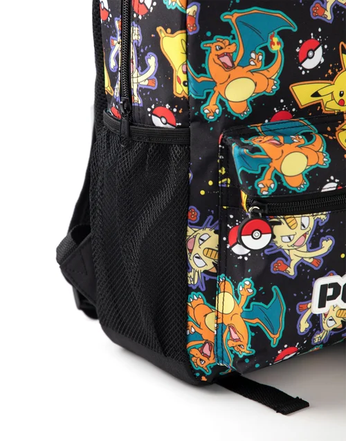 Vanilla Underground Pokemon Boys Black Character All Over Print Backpack - One Size Image 4