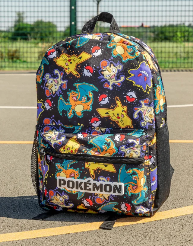 Vanilla Underground Pokemon Boys Black Character All Over Print Backpack