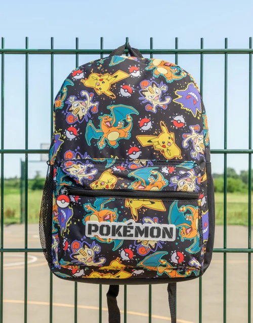 Vanilla Underground Pokemon Boys Black Character All Over Print Backpack - One Size Image 2