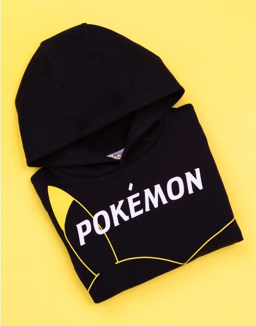 Pokemon Boys Black Pikachu Hoodie (4-14 Years) - 4-5 Yrs Image 2