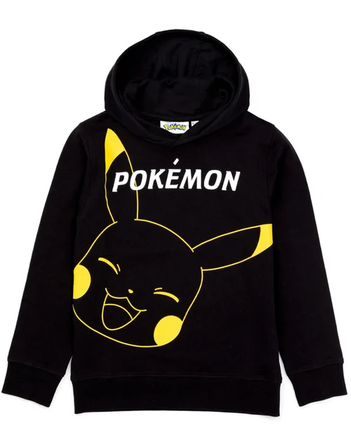 Pokemon Boys Black Pikachu Hoodie (4-14 Years) - 4-5 Yrs Image 1