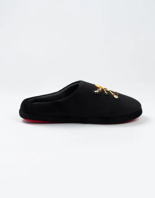 One Piece Black Logo Mule Slippers (7-12 Years) - 11-12 Yrs Image 3