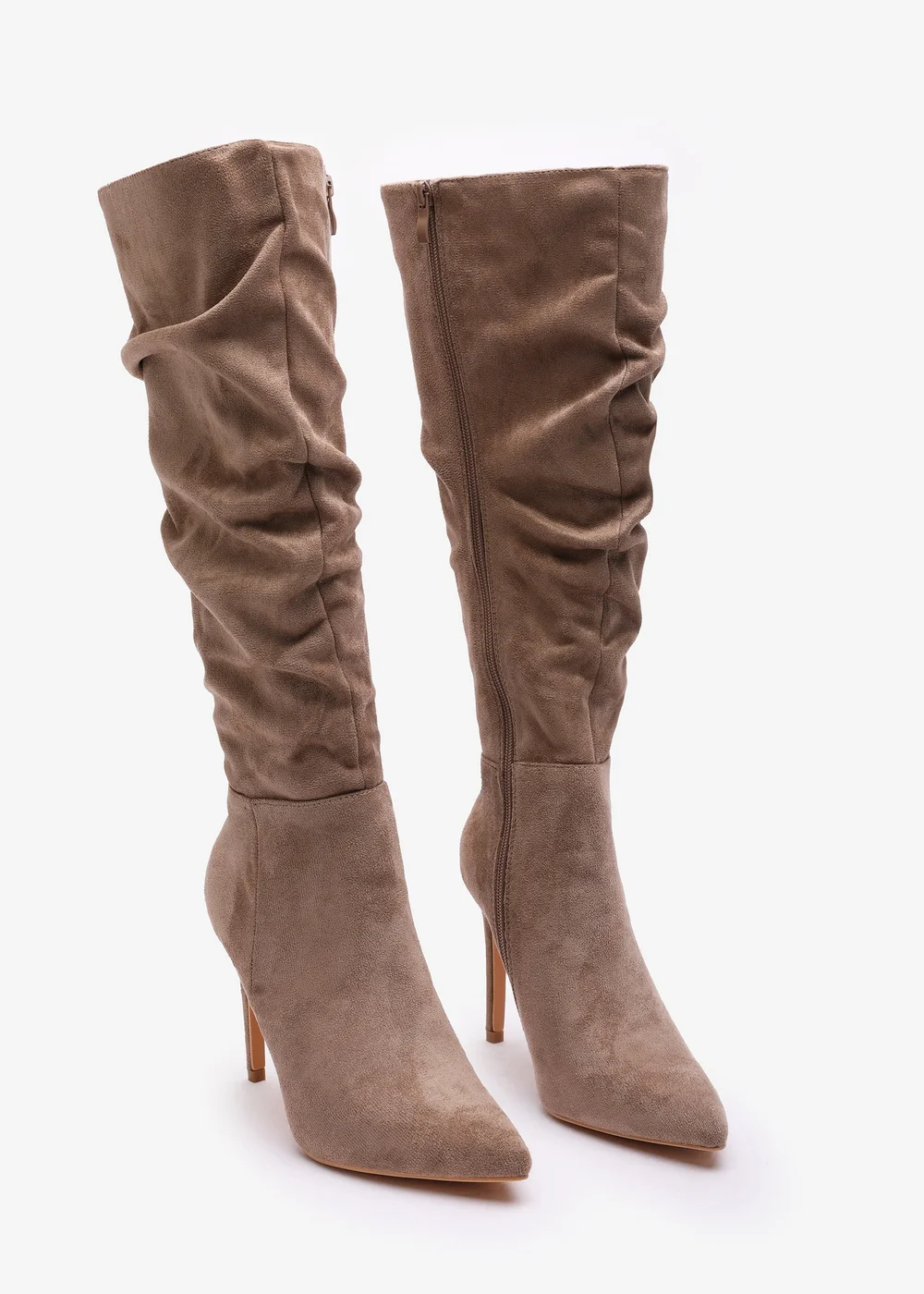Where's That From Goldie Camel Suede Knee High Heeled Boot - 7 Image 4