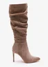 Where's That From Goldie Camel Suede Knee High Heeled Boot - 7 Image 2