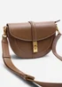 Where's That From Womens Breeze Brown Faux Leather Shoulder Bag With Gold Lock Detail - One Size Image 4