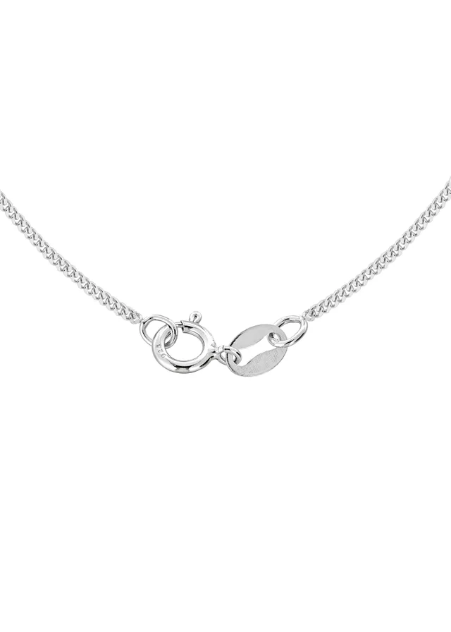 Golden Moments Sterling Silver White Circle & Rose Gold Hearts Pendant On Chain