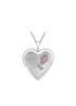 Golden Moments Sterling Silver Etched 'I Love You' Rose Heart Locket On Chain - One Size Image 1