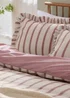 Wylder Connie Striped Ruffle Clay Pink Duvet Set - Single Image 2