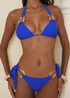 Moda Minx Iconic Isle Azure Blue Atka Triangle Bikini Top - S Image 2