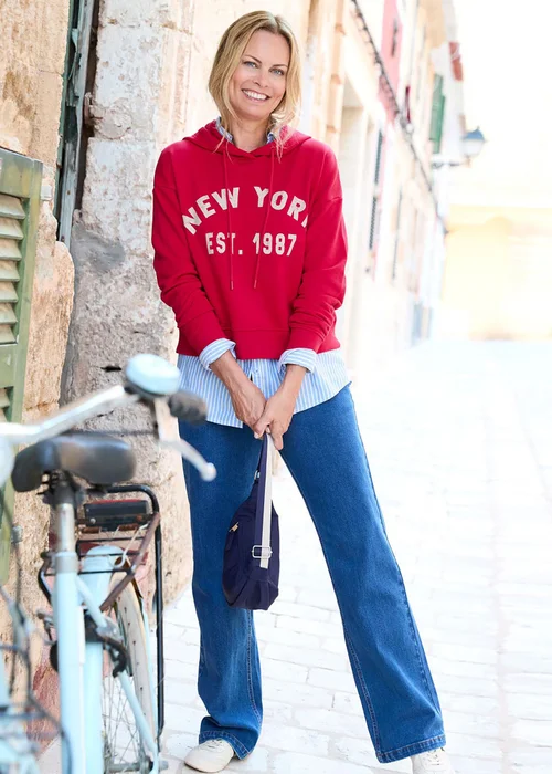 Cotton Traders Red Hooded Sweatshirt - 14 Image 4