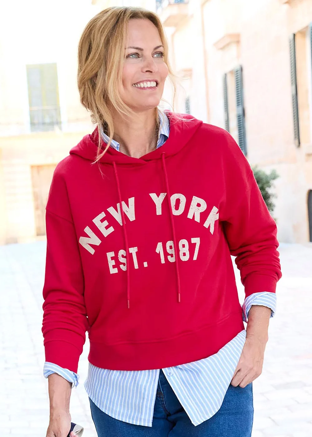 Cotton Traders Red Hooded Sweatshirt - 14 Image 2
