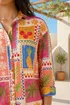 Roman Orange Tropical Print Cotton Shirt - 14 Image 4