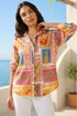 Roman Orange Tropical Print Cotton Shirt - 14 Image 1