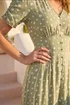 Roman Sage Polka Dot Ruched Sleeve Midi Dress - 18 Image 3